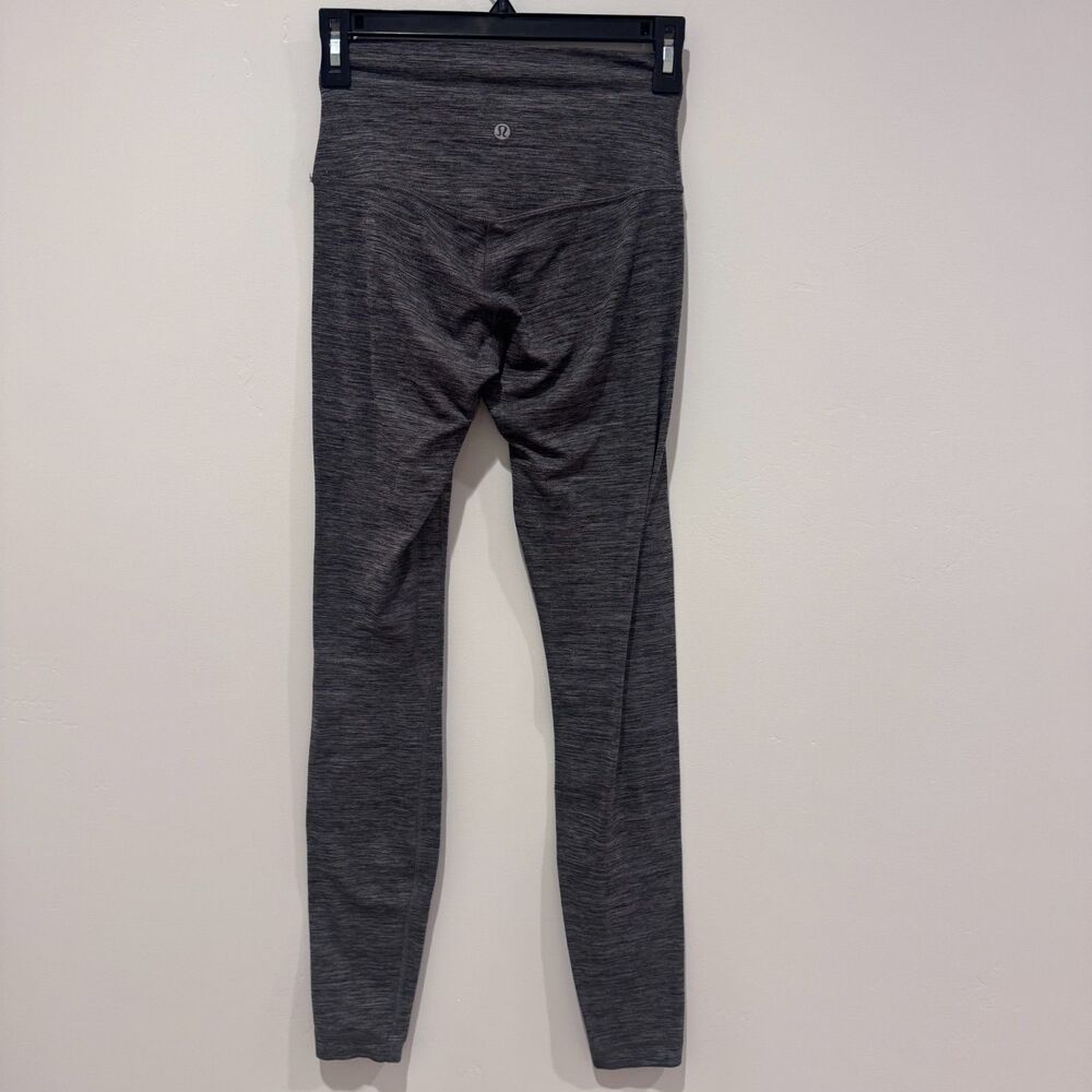 Lululemon Heathered Gray Space Dye Athletic Legging Size 4